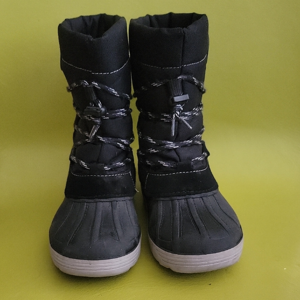 Pajar Black and Gray Kids Snow Boots